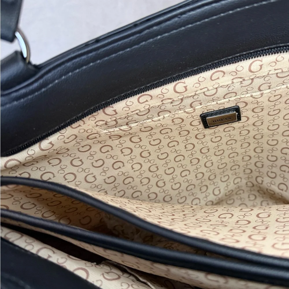 GUESS Black Patterned Tote - Picture 7 of 13